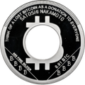 Hole coin 1 silver - 0.01 ₿ (front)