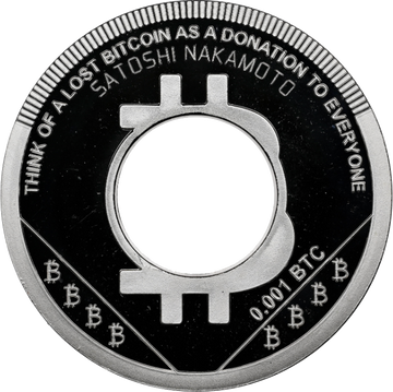 Hole coin 1  zinc - 0.001 ₿ (front)