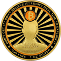 Vibgyor coin - Orange - Gilded silver 0.01 ₿ (front)