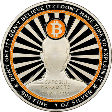 Vibgyor coin - Orange 1 silver - 0.001 ₿ (front)