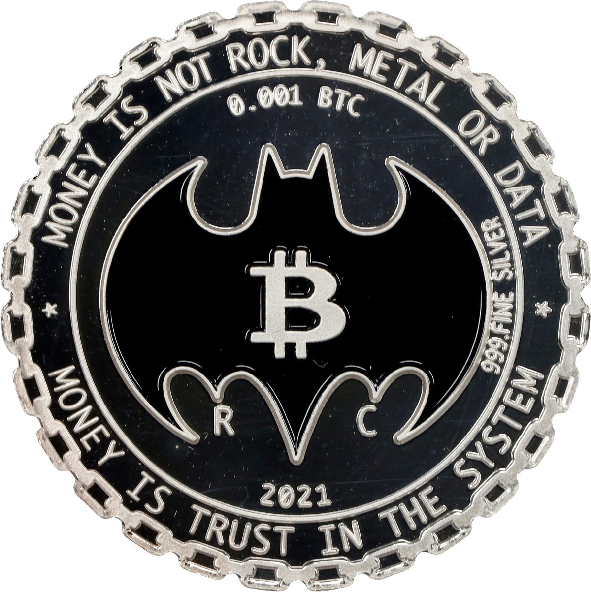 Vigilante 1 silver - 0.001 ₿ (front)